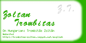zoltan trombitas business card