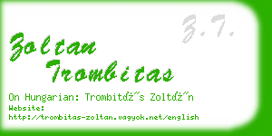 zoltan trombitas business card